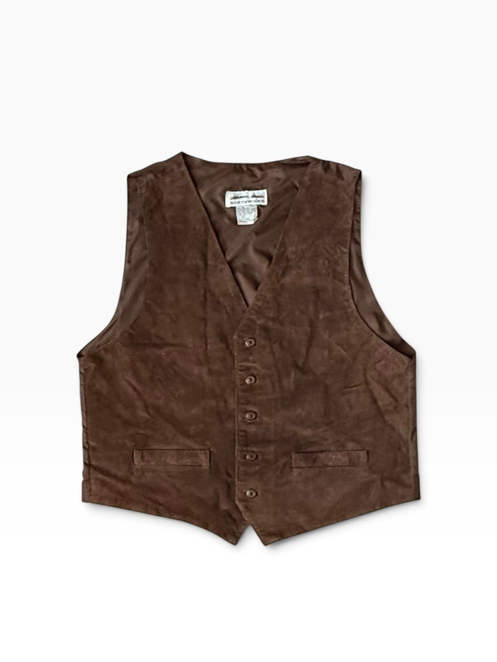 Vintage Northwoods Leather Vest Size XL